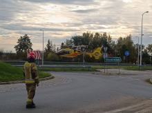 Potrącenie rowerzystki na obwodnicy Brzegu. Lądował LPR