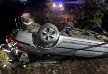 19-letni obywatel Ukrainy dachował w Buszycach. Był pijany i miał zakaz prowadzenia 