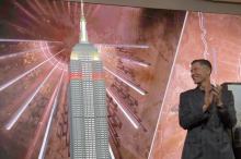 Lewandowski rozświetlił Nowy Jork w biało-czerwonych barwach