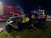 Groźne zderzenie w Zimnicach Wielkich. Dwie osoby trafiły do szpitala