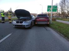 Zderzenie trzech samochodów na ul. Okulickiego w Opolu