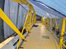 Most Zamkowy pod zimową "pierzyną". Sprawdzamy, co dzieje się na budowie