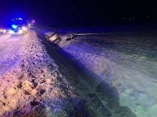 Dachowanie na DW 426 w rejonie miejscowości Księży Las. Jedna osoba poszkodowana