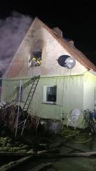 Pożar poddasza w domu jednorodzinnym w Sowinie. W środku było czworo dzieci 