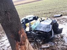 Śmiertelny wypadek na DW487 w Nowej Wsi