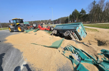 Dwa zdarzenia na DK45 na trasie Opole-Kluczbork. Utrudnienia w ruchu