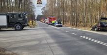 Wypadek na trasie Szumirad-Bierdzany. Jedna osoba poszkodowana