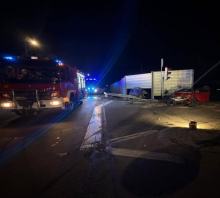 Zderzenie dwóch aut na obwodnicy Dobrodzienia. Są ranni