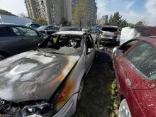 Spłonęło sześć samochodów na parkingu w Opolu. Trwa ustalanie przyczyn