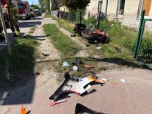 Wypadek z udziałem motocyklisty na ulicy Oświęcimskiej w Opolu