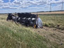 Ciężarówka wypadła z jezdni na A4. AKTUALIZACJA 