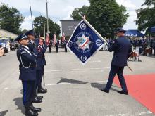 Wojewódzkie obchody Święta Policji w Krapkowicach. Komenda otrzymała sztandar