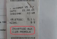 Młody kierowca pod wpływem alkoholu zatrzymany dzięki wzorowej reakcji świadka