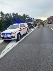 Kolizja dwóch ciężarówek na A4. Zablokowany prawy pas w kierunku Wrocławia