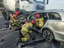 Wypadek na DK94 w Strzelcach Opolskich. Jedna osoba ranna. Droga zablokowana 