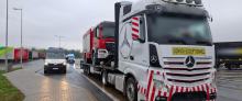 Nietrzeźwy kierowca transportu ponadgabarytowego zatrzymany na autostradzie A4