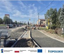 Na ulicy Wrocławskiej powstaje nowy prawoskręt. Prace obejmują także drogę rowerową