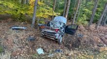 Śmiertelny wypadek w Zagwiździu. Nie żyje 17 i 18-latek