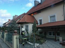 Pożar domu w Suchym Borze