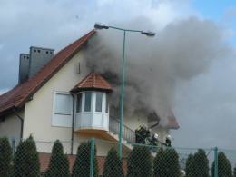 Pożar domu w Suchym Borze