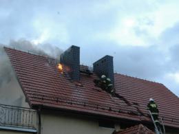 Pożar domu w Suchym Borze