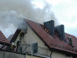 Pożar domu w Suchym Borze