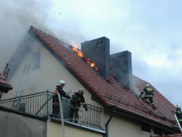 Pożar domu w Suchym Borze