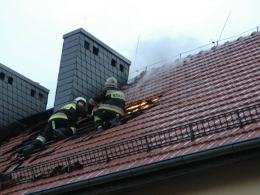 Pożar domu w Suchym Borze