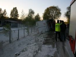Wypadek cieżarówki na ul. Zbożowej w Opolu