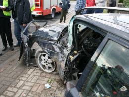 Wypadek w Sławicach - jedna osoba ranna