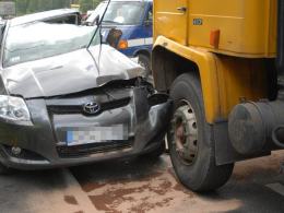 Wypadek na węźle A4 w Prądach