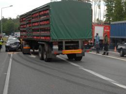 Wypadek na węźle A4 w Prądach