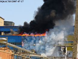 Pożar olejarni w Brzegu