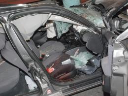 Seat wjechał pod przyczepę traktora
