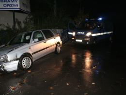 Wpadł w poślizg