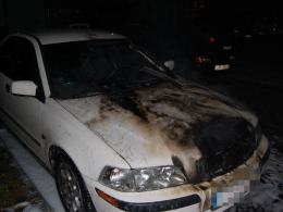 Pożar osobowego Volvo