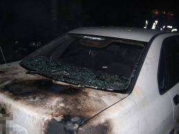 Pożar osobowego Volvo