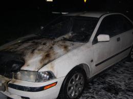 Pożar osobowego Volvo