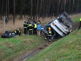 Tragiczny wypadek autobusu na A4