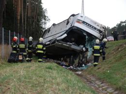 Tragiczny wypadek autobusu na A4
