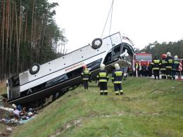 Tragiczny wypadek autobusu na A4