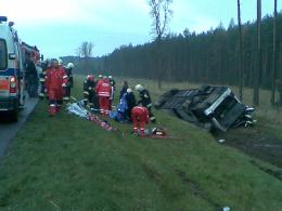 Tragiczny wypadek autobusu na A4