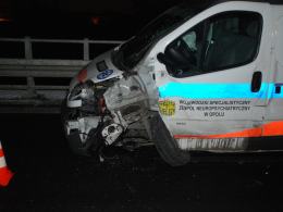 Wypadek karetki koło Osowca