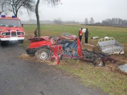 Kierowca trucka cudem przeżył