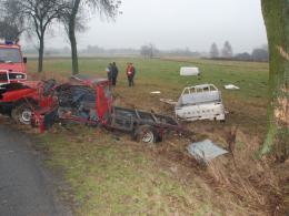 Kierowca trucka cudem przeżył