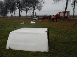 Kierowca trucka cudem przeżył