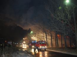 Pożar baraków w Opolu