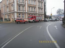 Wjechał w wóz strażacki