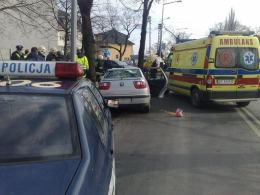 Zderzenie seata z ciężarówką