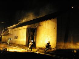 Pożar zabudowań gospodarczych